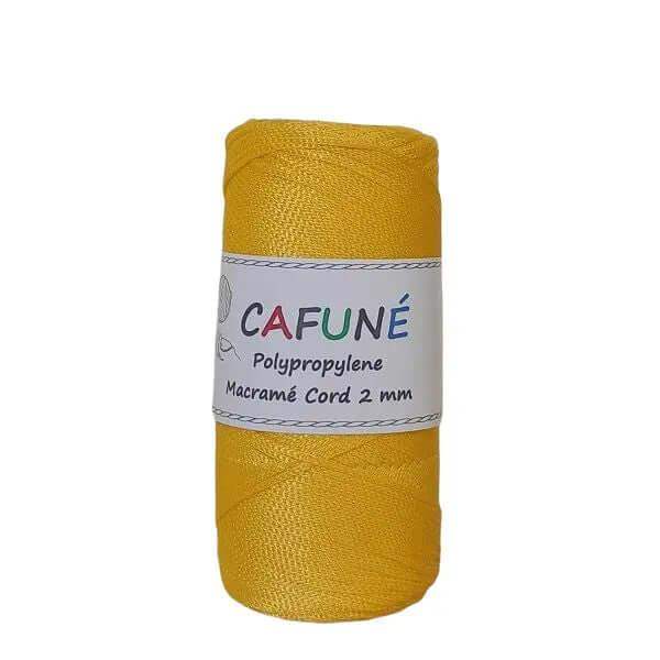 Cafuné Polypropyleen Macrame Koord 2mm - Geel - Hobbygaren