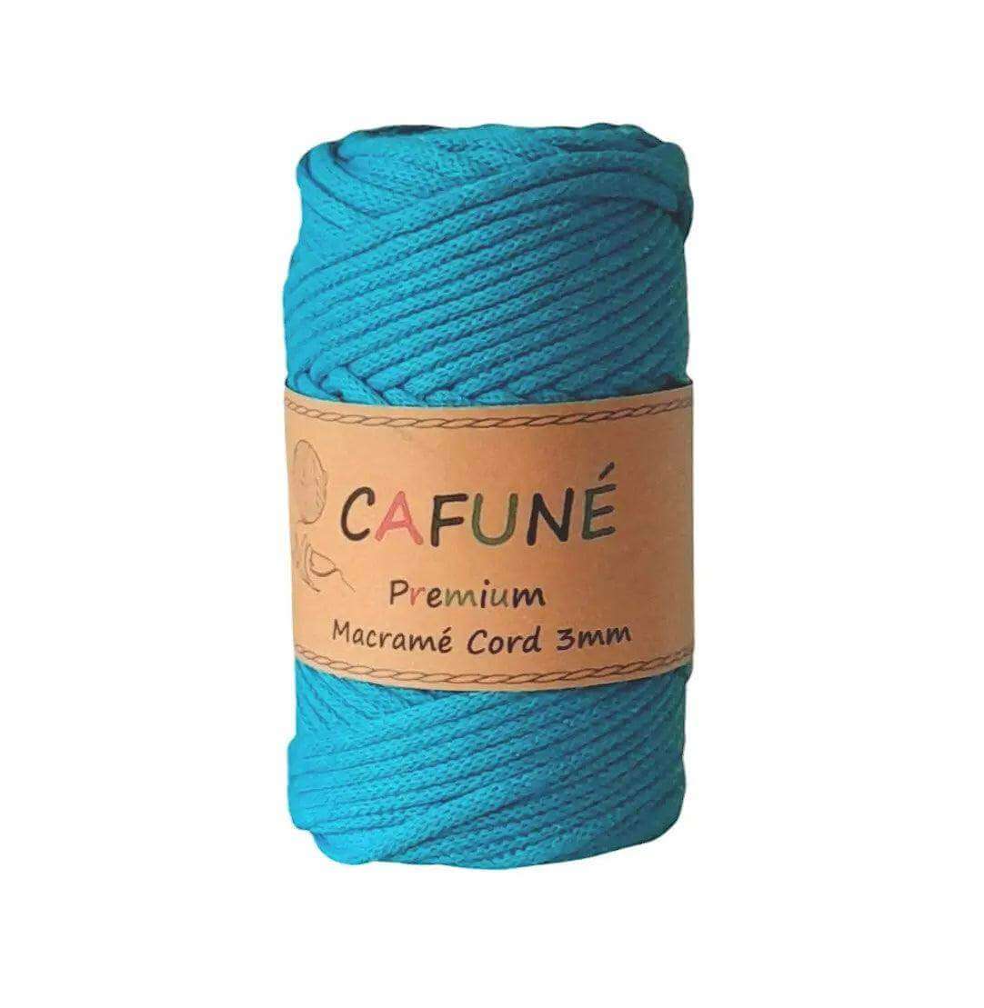 Cafuné Premium Macrame Koord 3mm Turquoise - Hobbygaren