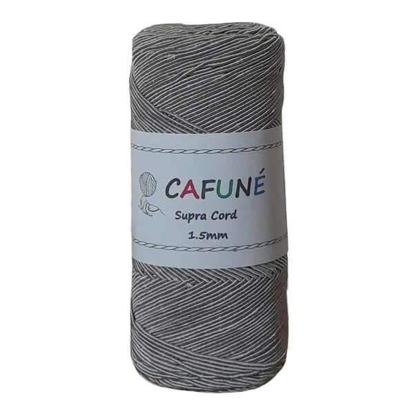 Cafuné Supra Macrame Koord 1.5mm Grijs - Hobbygaren