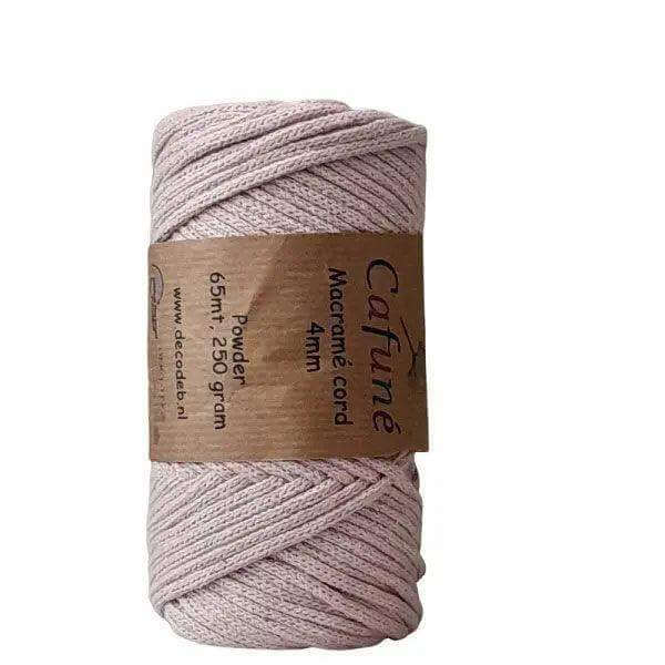 Cafuné Macrame Koord 4mm-Poeder - Hobbygaren