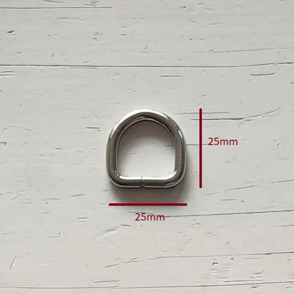Metalen D-Ringen - Zilver-voor tasbevestiging