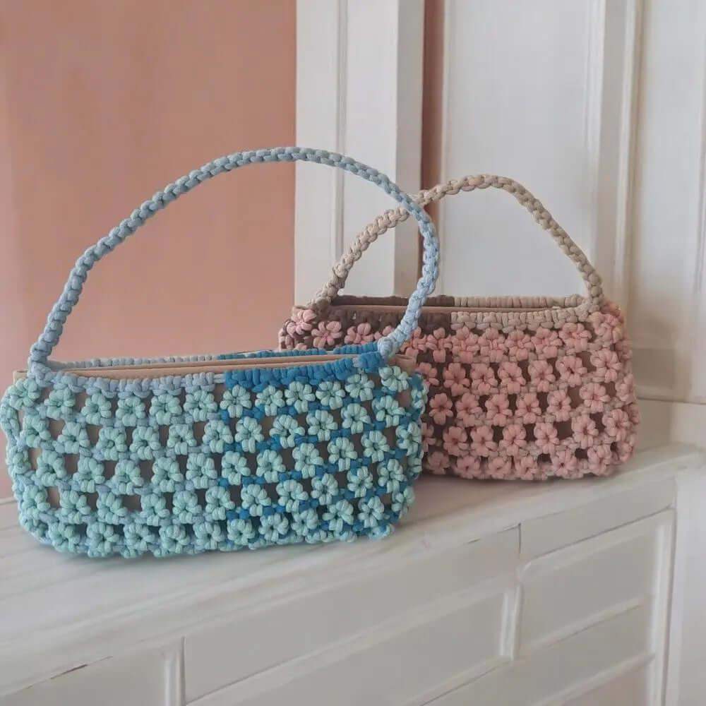 Macrame Pakket Handtas Bloem - Hobbygaren