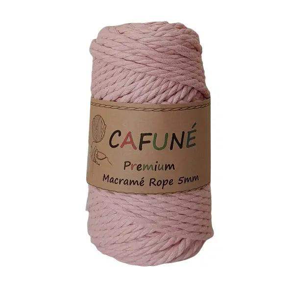 Premium Macrame Touw 5mm Oud Roze - Hobbygaren