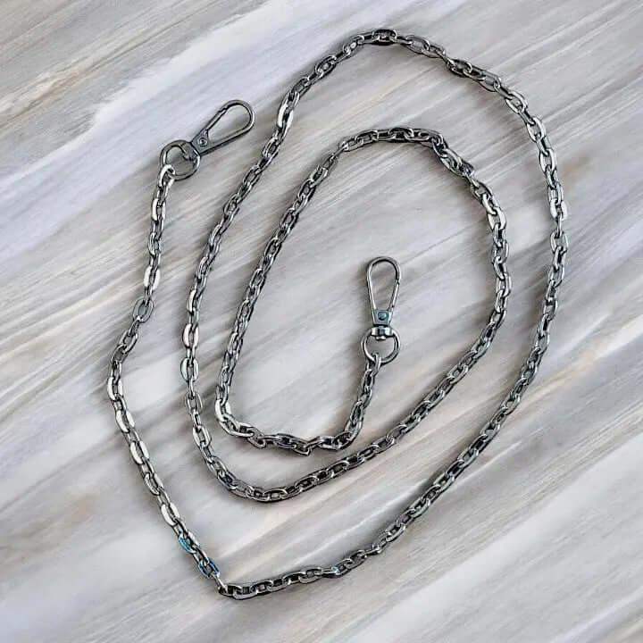 Tas ketting met Anker Schakel - Zilverkleurig- 116cm - Hobbygaren