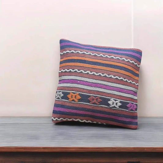 Vintage Kelim Kussenhoes -40x40 cm -33 - Hobbygaren