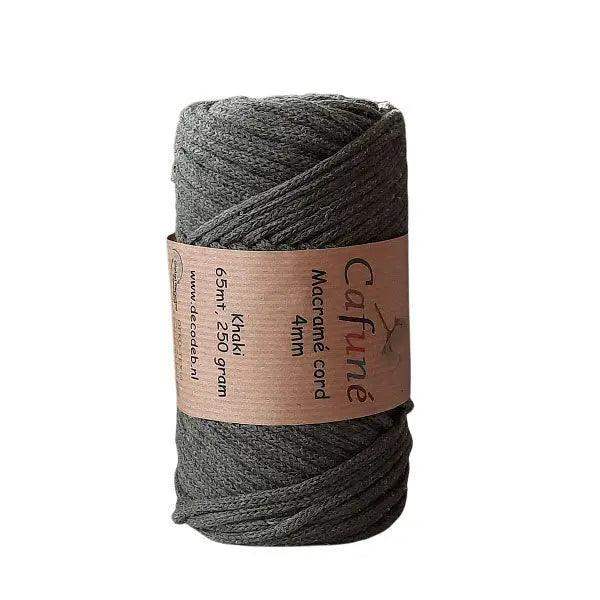 Cafuné Macrame Koord 4mm-Kaki - Hobbygaren
