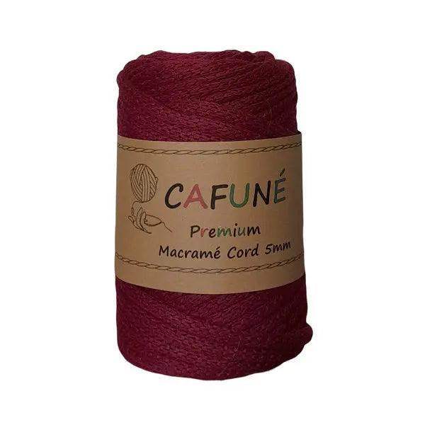 Cafuné Macramé Koord 5mm Bordeaux – 40m - Hobbygaren