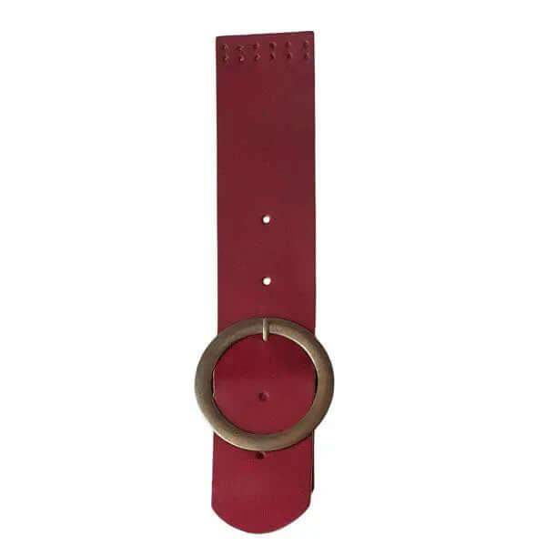 Leren Tas Flap Met Sluiting-Rood 25x5cm - Hobbygaren