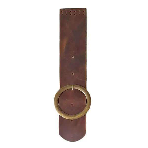 Leren Tas Flap Met Sluiting-Antiek Bruin 25x5cm - Hobbygaren