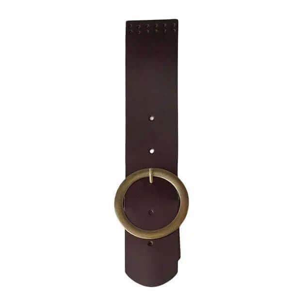 Leren Tas Flap Met Sluiting-Kastanje 25x5cm - Hobbygaren
