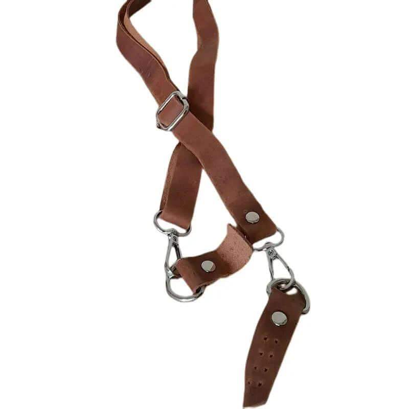 Leren Band en Schouderriem- Antiek Bruin - Hobbygaren