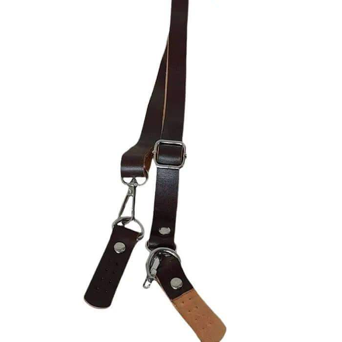 Leren Band en Schouderriem- Kastanje - Hobbygaren