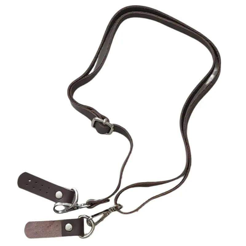 Leren Band en Schouderriem- Donker Bruin - Hobbygaren