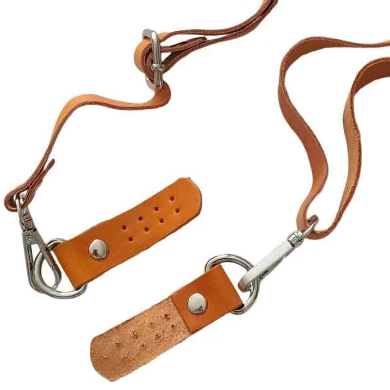 Leren Band en Schouderriem- Oranje - Hobbygaren
