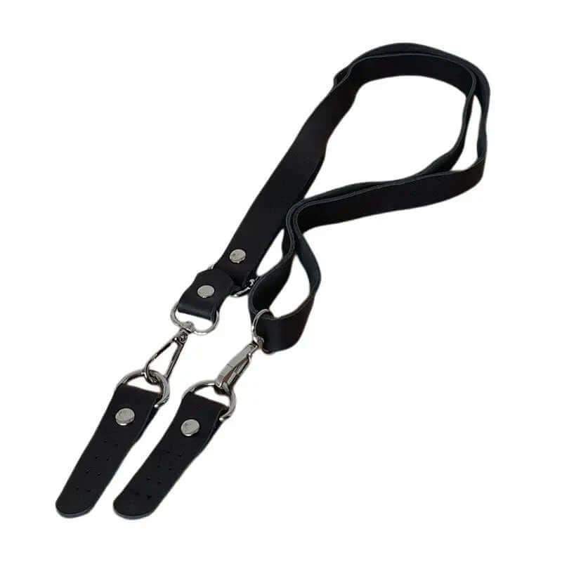 Leren Band en Schouderriem- Zwart - Hobbygaren
