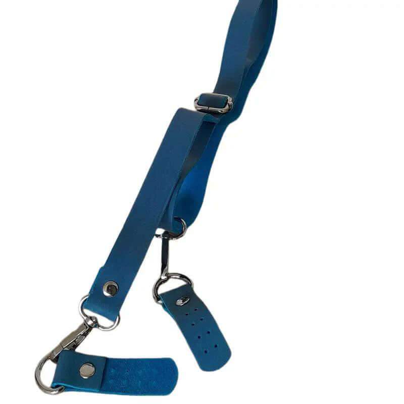Leren Band en Schouderriem- Kobalt blauw - Hobbygaren