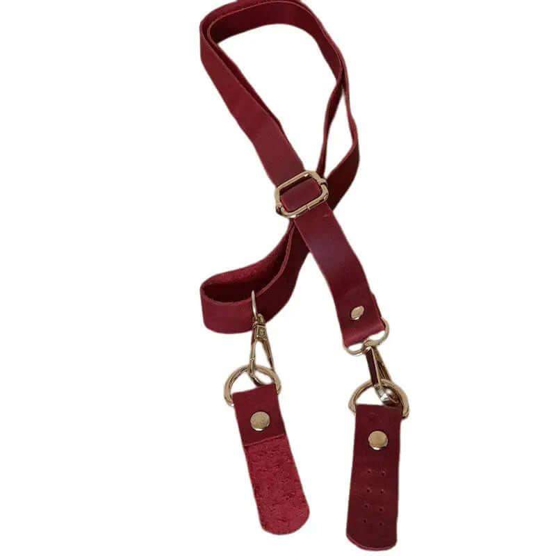 Leren Band en Schouderriem- Rood - Hobbygaren