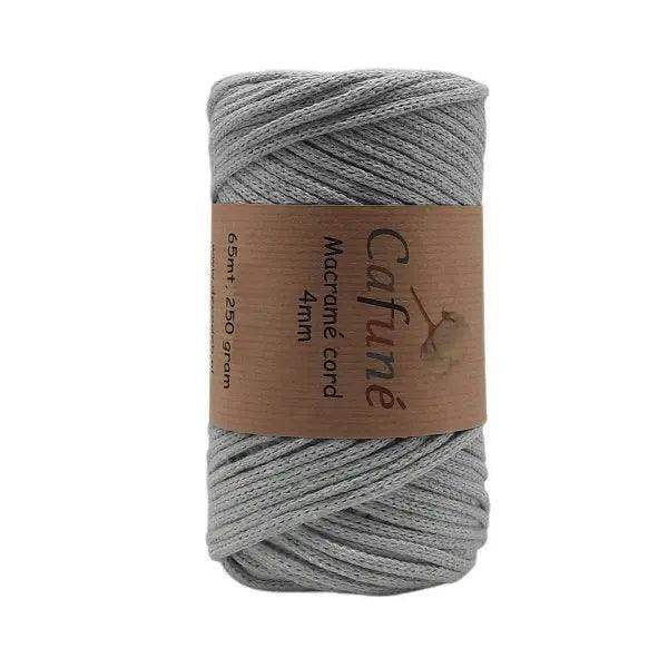Cafuné Macrame Koord 4mm-Licht Grijs - Hobbygaren