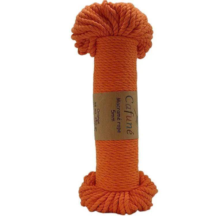 Macrame Touw 5mm -Bundel-Oranje - Hobbygaren