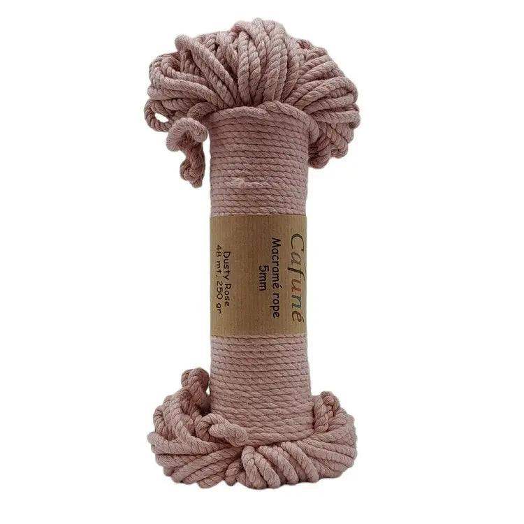 Macrame Touw 5mm -Bundel-Oud Roze - Hobbygaren