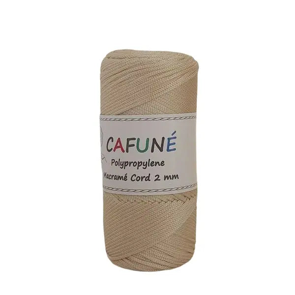 Cafune Polypropyleen koord 2mm is een gevlochten koord in schitterende kleuren zoals deze bone-ivoor