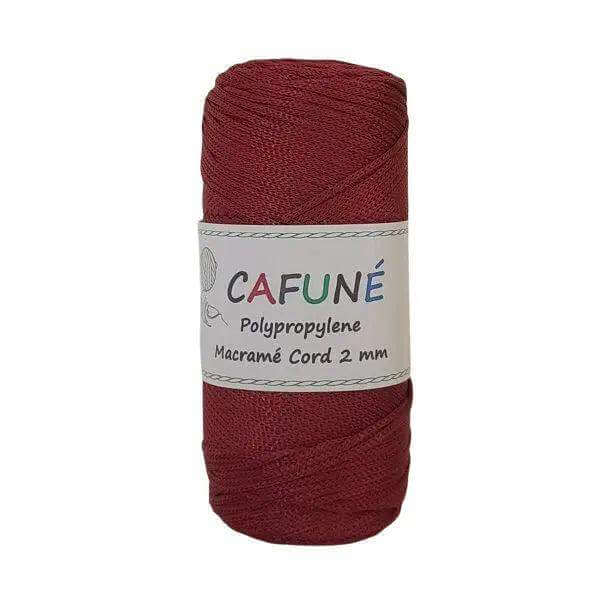 Cafuné Polypropyleen Macrame Koord 2mm - Bordeaux - Hobbygaren