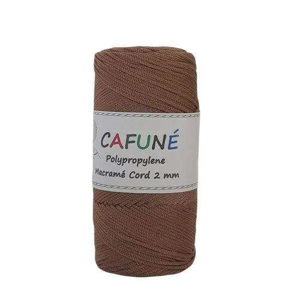 Cafuné Polypropyleen Macrame Koord 2mm - Donker Camel - Hobbygaren
