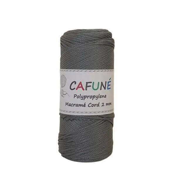 Cafuné Polypropyleen Macrame Koord 2mm -Middel Grijs - Hobbygaren
