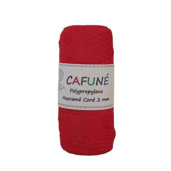 Cafuné Polypropyleen Macrame Koord 2mm -Rood - Hobbygaren