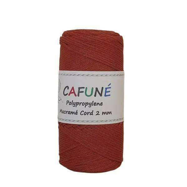 Cafuné Polypropyleen Macrame Koord 2mm -Terracotta - Hobbygaren