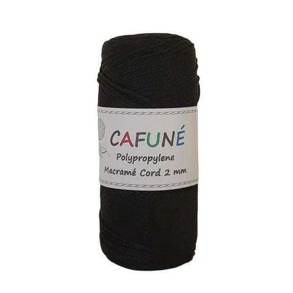 Cafuné Polypropyleen Macrame Koord 2mm - Zwart - Hobbygaren
