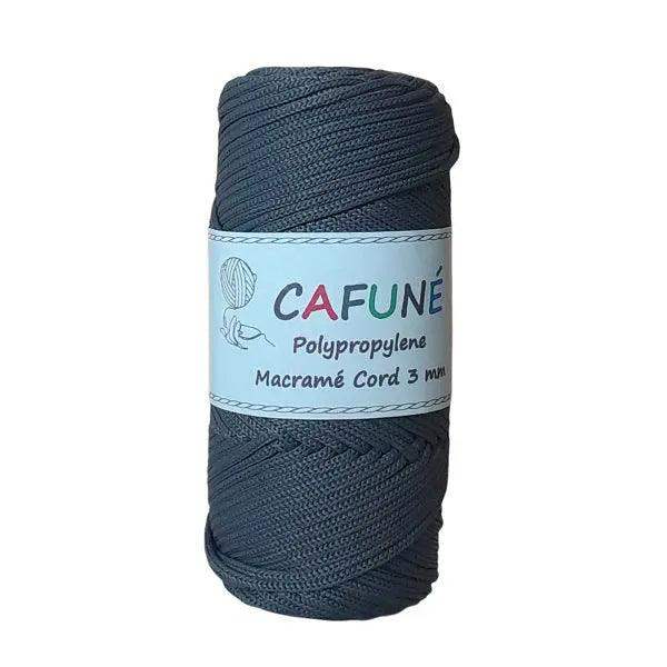 Polypropyleen Macrame Koord 3mm-Donker Grijs - Hobbygaren