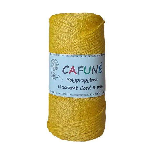 Polypropyleen Macrame Koord 3mm-Geel - Hobbygaren