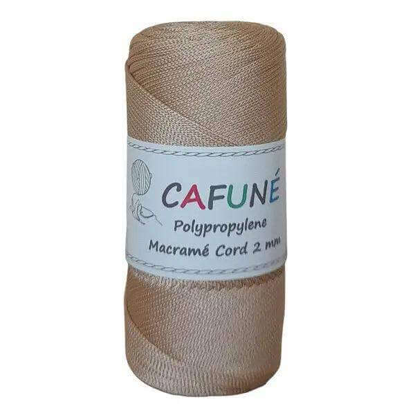 Cafuné Polypropyleen Macrame Koord 2mm -Licht Camel - Hobbygaren