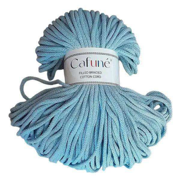 Premium Macrame Koord 5mm - 100 mt.-Licht Blauw - Hobbygaren