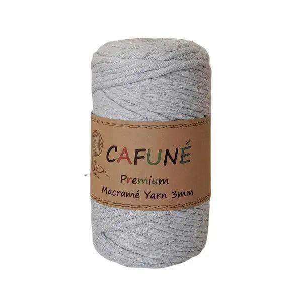 Cafuné Premium Macrame Garen 3mm Licht Grijs - Hobbygaren