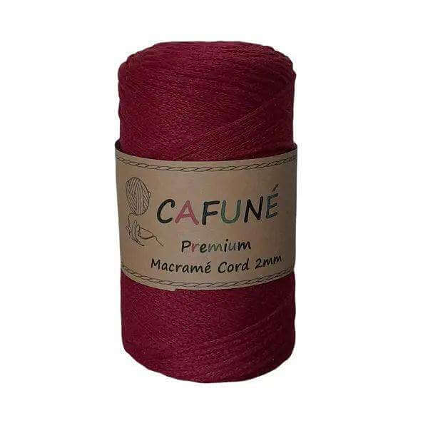 Premium Macrame Koord 2mm Bordeaux - Hobbygaren