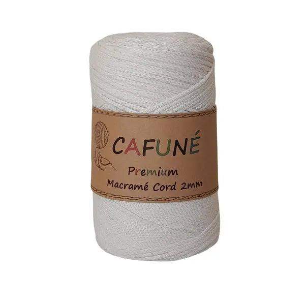 Premium Macrame Koord 2mm Ecru - Hobbygaren