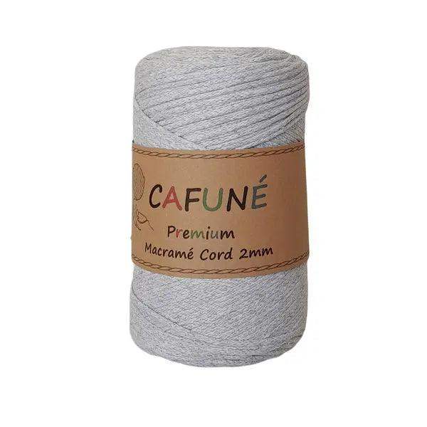 Premium Macrame Koord 2mm Licht Grijs - Hobbygaren