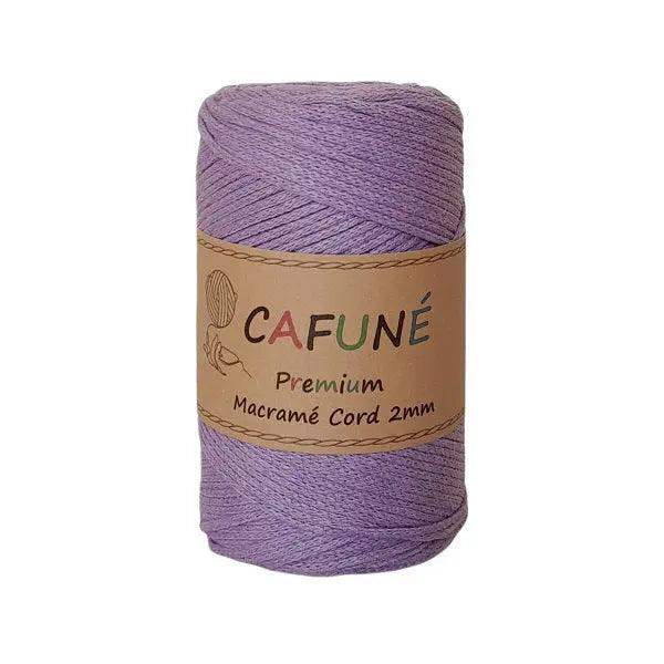 Premium Macrame Koord 2mm Lila - Hobbygaren
