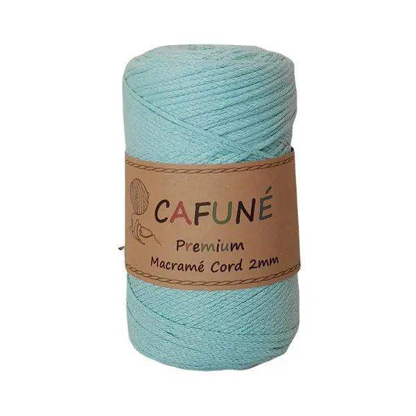 Premium Macrameé Koord 2mm Mint - Hobbygaren