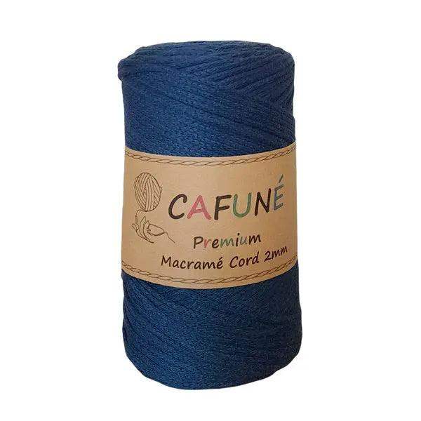 Premium Macrame Koord 2mm Navy - Hobbygaren