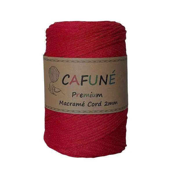 Premium Macrame Koord 2mm Rood - Hobbygaren
