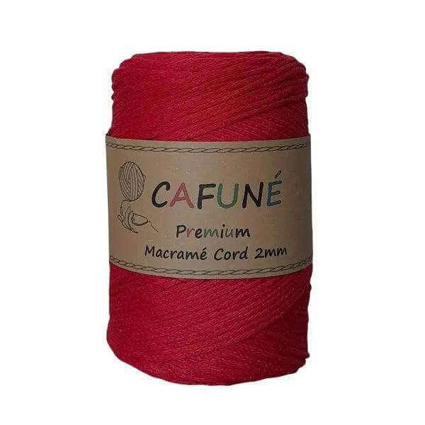 Premium Macrame Koord 2mm Rood - Hobbygaren