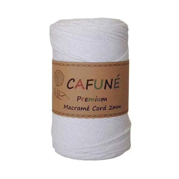 Premium Macrame Koord 2mm Wit - Hobbygaren