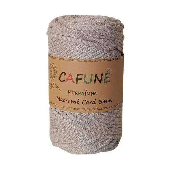 Cafuné Premium Macrame Koord 3mm Beige - Hobbygaren
