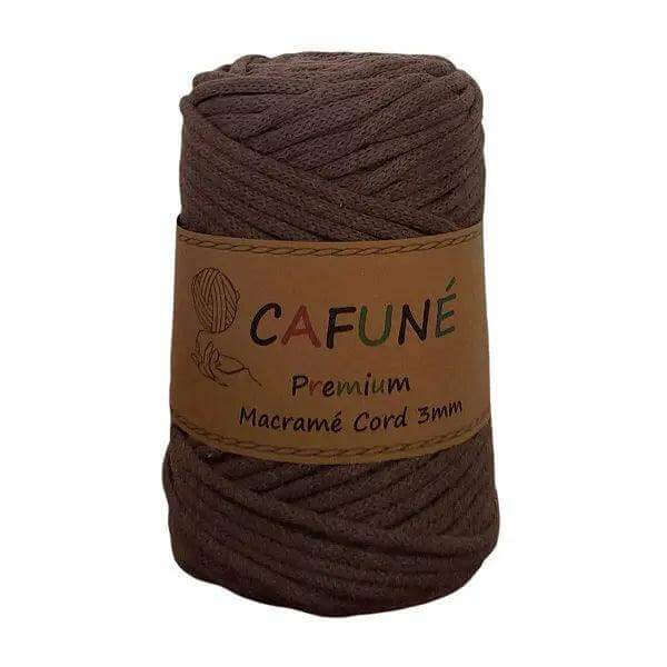 Cafuné Premium Macrame Koord 3mm Donker Bruin - Hobbygaren