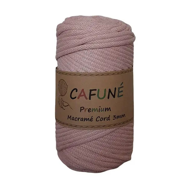 cafune premium macrame koord, gevlochten koord, zalm roze