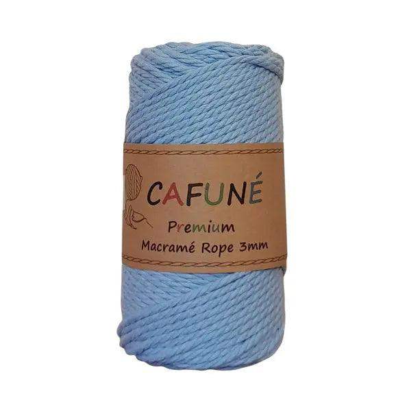 Premium Macrame Touw 3mm - LichtBlauw - Hobbygaren