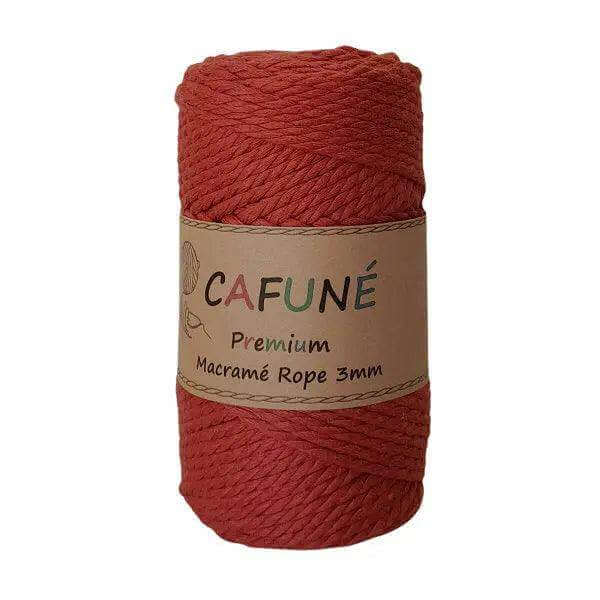 Premium Macrame Touw 3mm - Terracotta - Hobbygaren